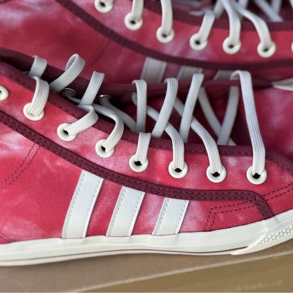 Adidas Nizza Hi RF Red Tie Dye Men’s 11.5 - Picture 10 of 14